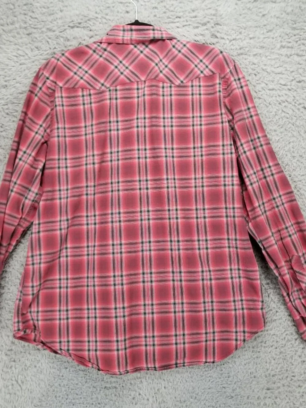 American Eagle Outfitters Shirt Mens Large Red Plaid Long Sleeve Button Up Slim - Picture 9 of 10